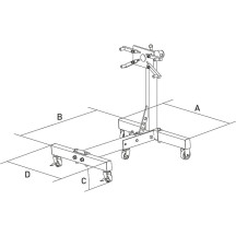 S068 - SUPPORTO MOTORI CARRELLATO PORTATA Kg.680