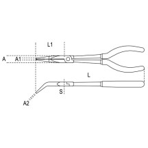 1009L/B -  PINZA L=273 mm A BECCHI MEZZOTONDI