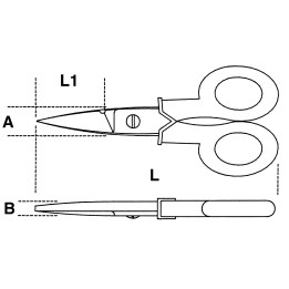 1128BM - FORBICE PER ELETTRICISTI LAME DIRITTE