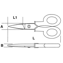 1128BM - FORBICE PER ELETTRICISTI LAME DIRITTE