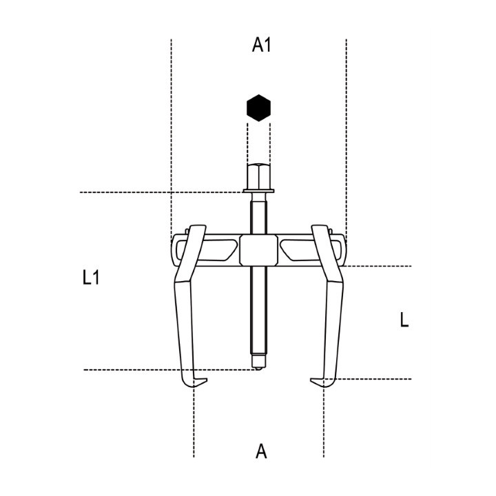 A - 1500N/1 - ESTRATTORE UNIVERSALE A 2 GRIFFE