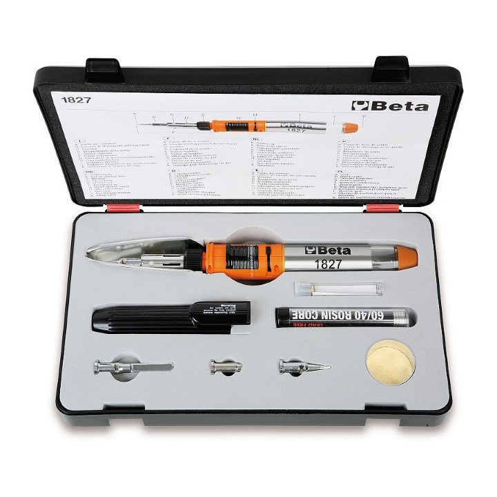 1827K - SALDATORE A GAS CON 7 ACCESSORI