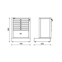 A - RSC50 2.0 M7 - MODULO FISSO CON 7 CASSETTI PER