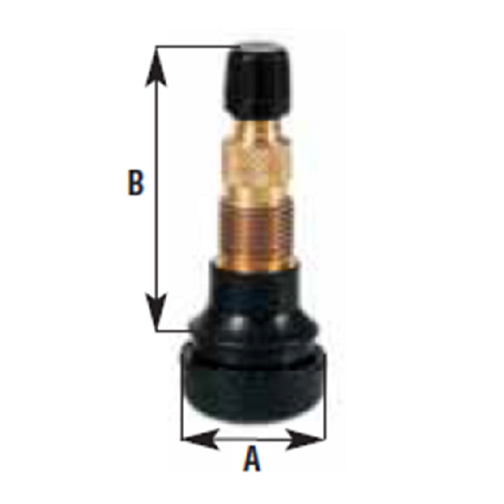 VALVOLA TUBELESS TRATTORE SNAP-IN - Mis. 22,5x60 mm