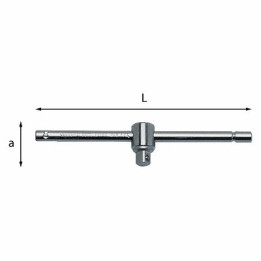 240 1/2" N - LEVA A "T" CON ATTACCO QUADRO SCORR.