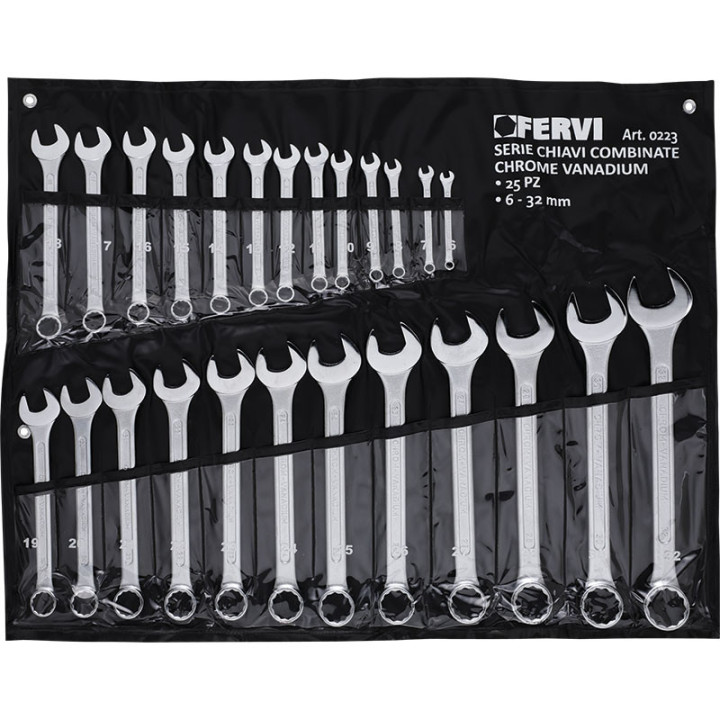 0223 - SET CHIAVI COMBINATE 25 Pz mm 6:32